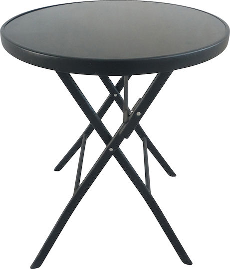 Masă laterală Cafe Taurus Pliabil 60x60x70buc Negru Masă laterală Cafe Taurus Pliabil 60x60x70buc Negru