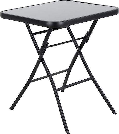 Masă laterală Cafe Taurus Pliabil 60x60x70buc Negru Masă laterală Cafe Taurus Pliabil 60x60x70buc Negru