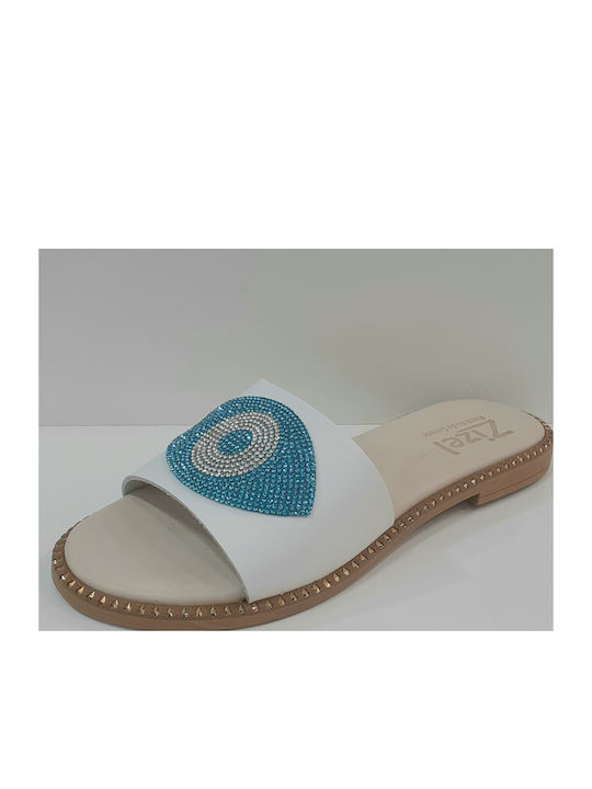 Women's sandals zizel - White leather 710