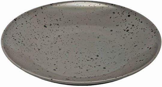 Ankor Plate Shallow made of Porcelain Gray with Diameter 24cm