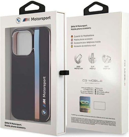 BMW Tricolor Stripe Back Cover Σιλικόνης Μαύρο (iPhone 14 Pro)