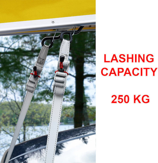 Master Lock Car Luggage Strap Gray 180cm 2pcs 3113EURDAT