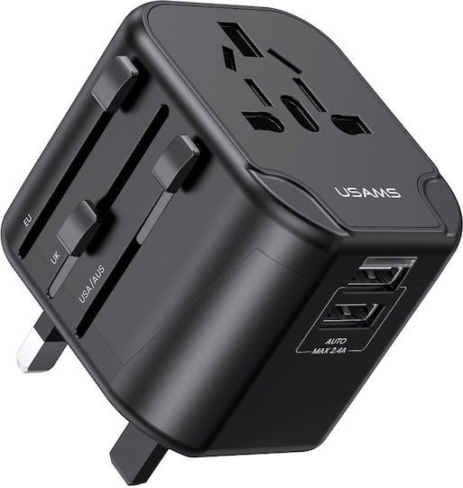 Usams Univesal Travel Charger to Universal Plug Adapter US/AU/EU/UK