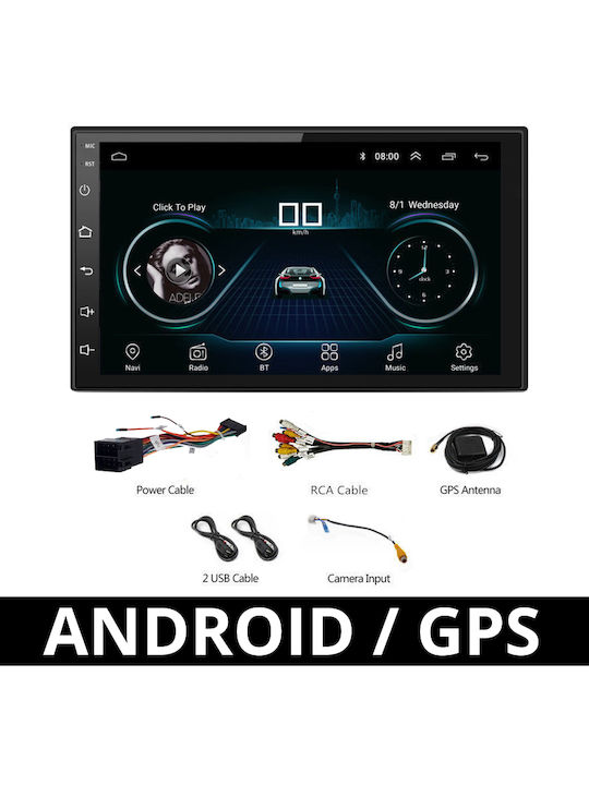 Auto-Audiosystem (Bluetooth/USB/WiFi/GPS/Apple-Carplay/Android-Auto) mit Touchscreen 7"