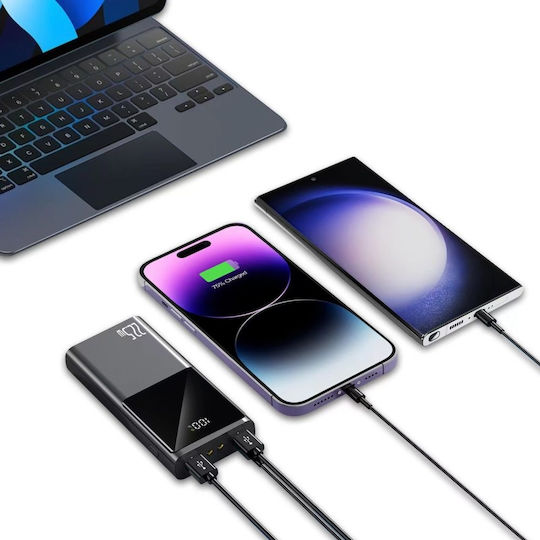Tech-Protect PB13 Power Bank 20000mAh 22.5W με 2 Θύρες USB-A και Θύρα USB-C Power Delivery / Quick Charge 3.0 Γκρι