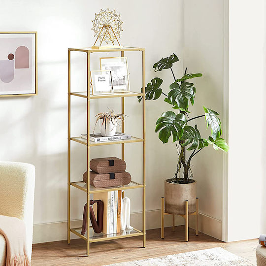 Bibliothek Leobert Gold 40x30x124,5cm