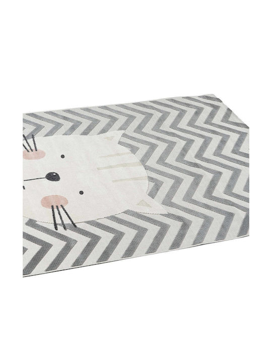 Madi Cat Kids Rug Gri 130x190cm Thickness 4mm