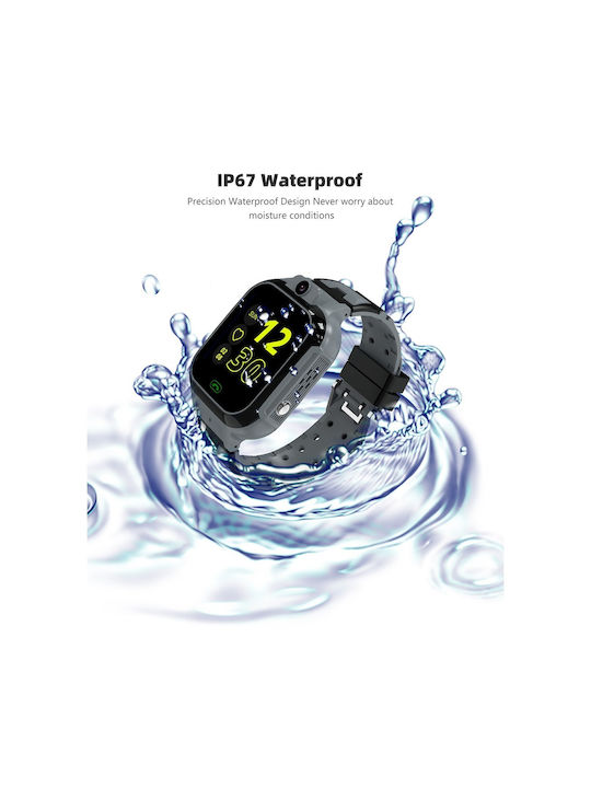 motto4u Kinder-Smartwatch 4G Mit GPS & Kamera Schwarz