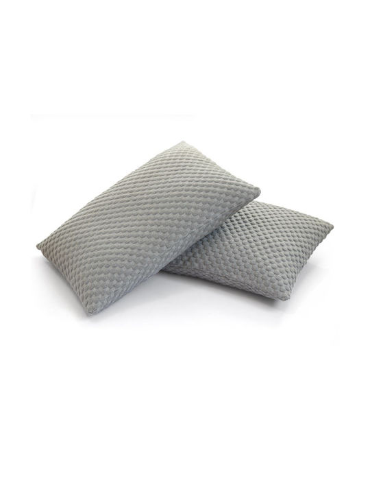 Liolios Home Popcorn Pillowcase Set Gray 50x70cm.