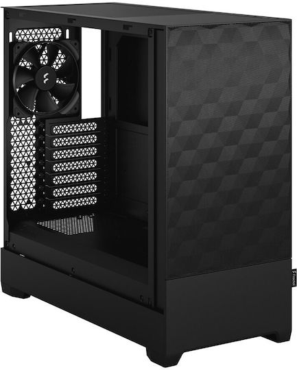 Fractal Design Pop Air Геймърско бюро Мини кула Компютърна кутия със страничен прозорец Black Solid