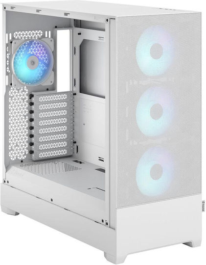 Fractal Design Pop XL Air Gaming Midi Tower Κουτί Υπολογιστή με Πλαϊνό Παράθυρο RGB White TG Clear