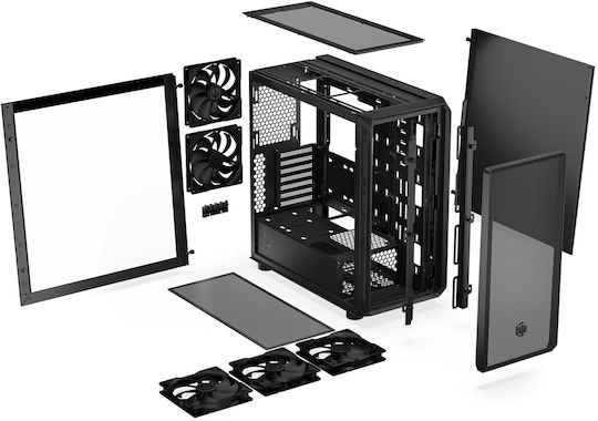 Endorfy Arx 700 Air Gaming Midi Tower Computer Case with Side Window Black