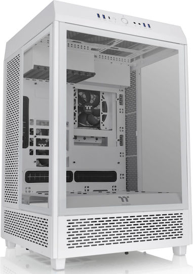 Thermaltake The Tower 500 Gaming Midi Tower Computer Case with Side Window and RGB Lighting Snow White