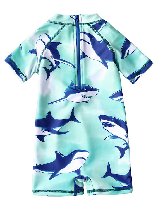 Kids One-piece Swimsuit "Sharks" Blue