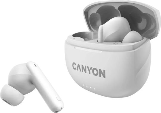 Canyon TWS-8 In-Ear Bluetooth-Freisprecheinrichtung Kopfhörer mit Ladeetui Weiß