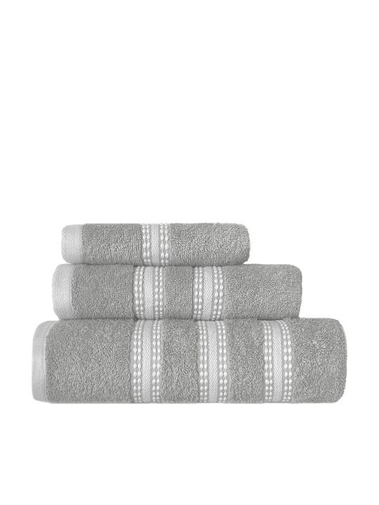 Nef-Nef Homeware Bath Towel Set 3pcs Promise Grey Weight 480gr/m²