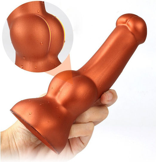 Kinksters Реалистично дилдо Със смукателна чашка Оранжев 15см