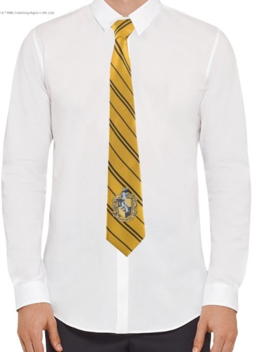 Cinereplicas Hufflepuff Cravată pentru Bărbați Sintetic Tipărit în Culorea Galben