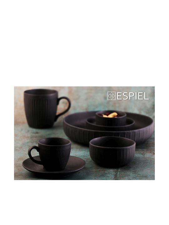 Espiel Gobi Set Tassen Cappuccino Keramik Gobi Black Sand 290ml 6Stück