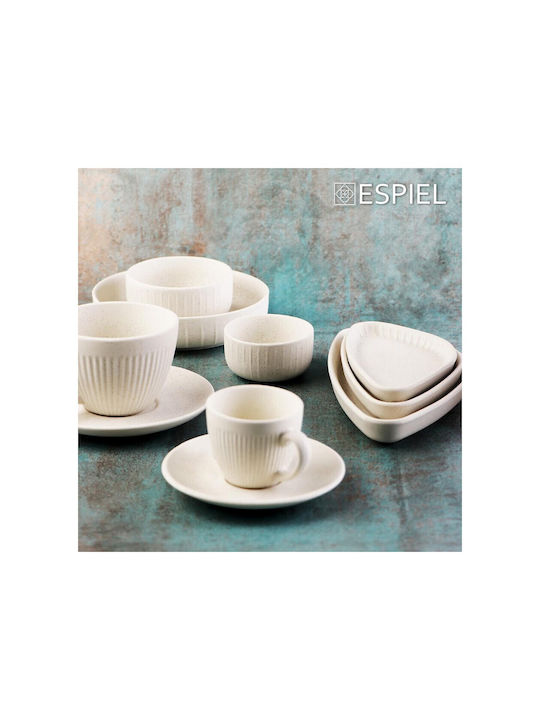 Espiel Set Tassen Cappuccino Porzellan Gobi White Sand 310ml 6Stück