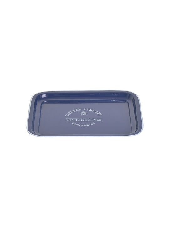 Click Rectangle Tray Metallic In Blue Colour 37x27x3cm 6-70-694-0001 1pcs