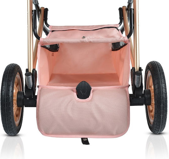Moni Verstellbar 3 in 1 Baby Kinderwagen Geeignet für Neugeborene Rosa 10.2kg