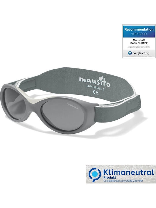 Mausito The Baby Surfer Baby Sunglasses Gray for 0-1 Year