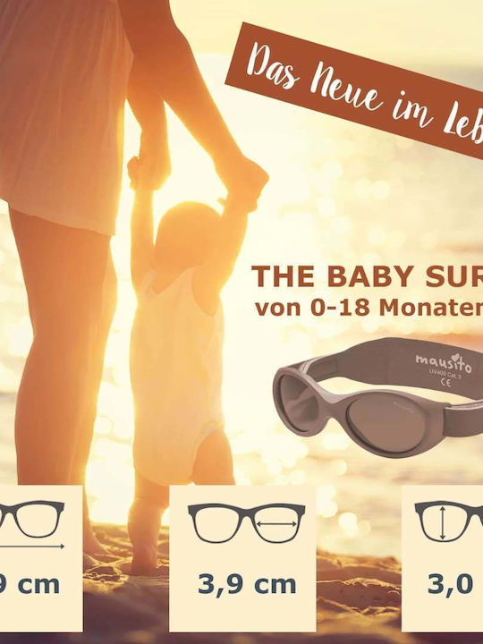 Mausito Baby Surfer Kids Sunglasses Turquoise for 0-1 Year