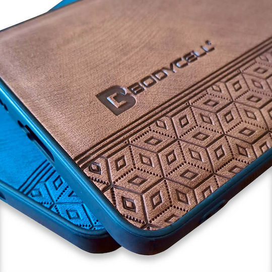 Bodycell Pattern Leather Задна корица Кожа Син (Poco M4 5G)