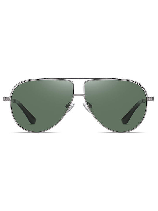 Moscow Mule Adventure Men's Sunglasses with Silver Metal Frame and Green Polarized Lens MM/8540/3