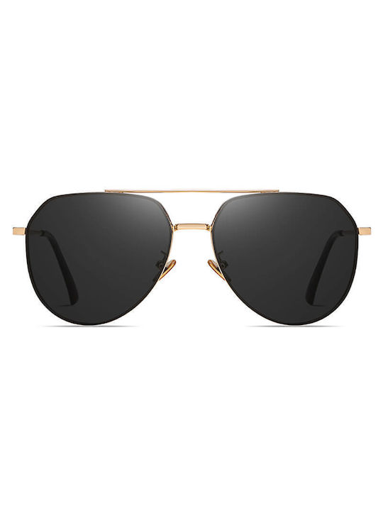 Moscow Mule Sunday Men's Sunglasses with Gold Metal Frame and Black Polarized Lens MM/8517/2