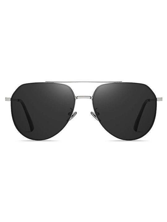 Moscow Mule Sunday Men's Sunglasses with Silver Metal Frame and Black Polarized Lens MM/8517/3