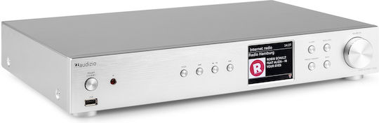 Audizio Adria Επιτραπέζιο Ραδιόφωνο Ρεύματος DAB+ με Bluetooth Ασημί