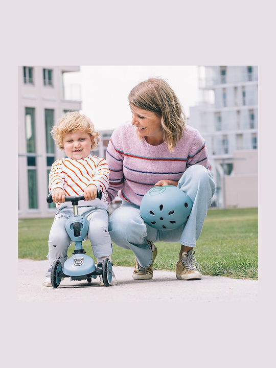 Scoot & Ride Kinderfahrrad- / Rollerhelme Scooter / Fahrrad City Blau mit integrierter LED-Lampe