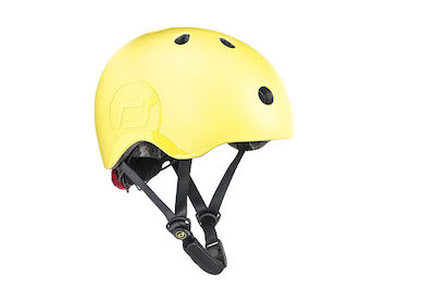 Scoot & Ride Kids' Helmet for City Bike Yellow with LED Light S/M (51-55 cm) Lemon