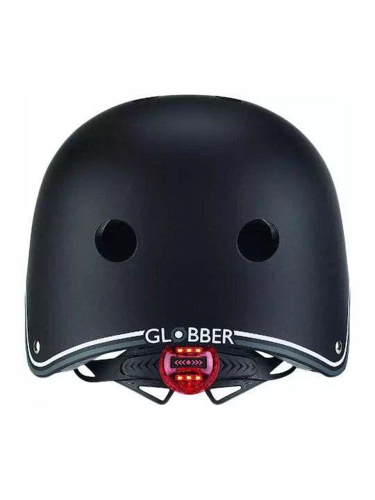 Globber Primo Lights Kids' Helmet for City Bike Black with LED Light