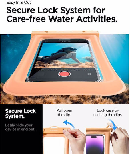 Spigen A610 Wasserdichtes Gehäuse bis 6.9" Apricot ACS06011