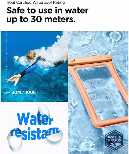 Spigen A610 Wasserdichtes Gehäuse bis 6.9" Apricot ACS06011
