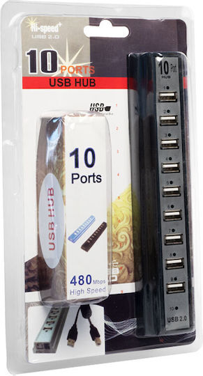 Brand USB Хъб с 10 USB 2.0 Порта и USB-A Връзка