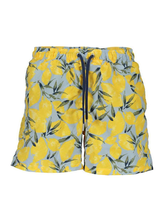 Men's Swimwear Shorts Yellow Floral