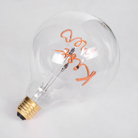 GloboStar Bec LED 4W 180mm pentru Soclu E27 și Formă G125 Roz 340lm Reglabil în intensitate