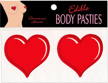 Kheper Games Edible Body Pasties Hearts Ερωτικό Βρώσιμο Δώρο 2τμχ
