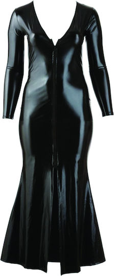 Cottelli Collection Plus Size Wetlook Kleid Schwarz