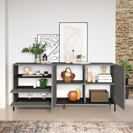 Μπουφές Evaluate Ξύλινος Γκρι 170x46.5x75.5cm