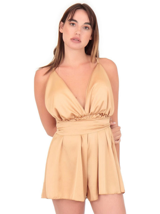 Γυναικείο Ολόσωμο Σορτς Χρυσό