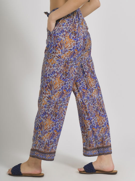 Ble Resort Collection Women's Pants Beachwear in Blue color