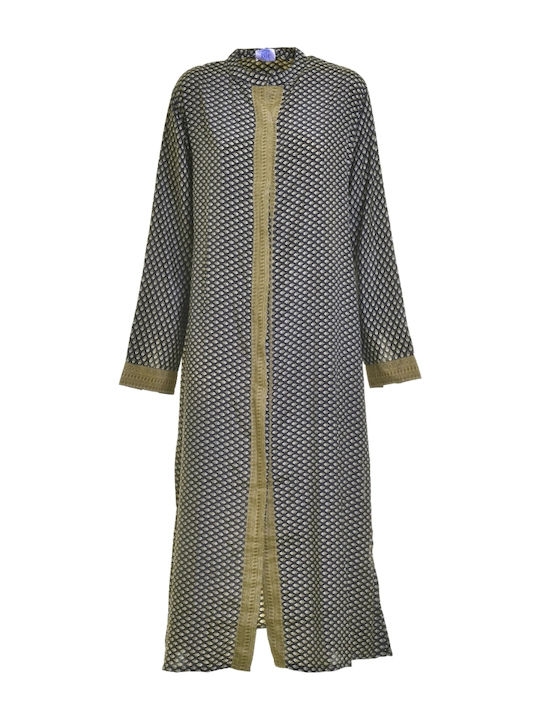 Ble Resort Collection Damen Maxi Kaftan Strand Schwarz
