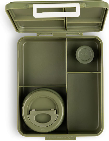 Δοχείο Φαγητού Πλαστικό Θερμός Κίτρινο με Χωρίσματα 1.9lt