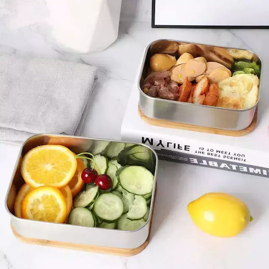 Boobam Cutie De Prânz Inox Argintie Cu Compartimente 1.2lt