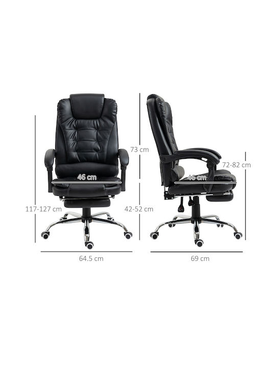 HomCom Office Chair with Recline Black